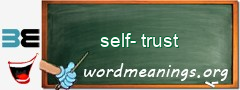 WordMeaning blackboard for self-trust